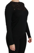 Load image into Gallery viewer, Dolce & Gabbana Elegant blouse made of black silk blend with lace
