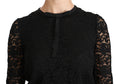 Load image into Gallery viewer, Dolce & Gabbana Elegant black lace crew neck blouse
