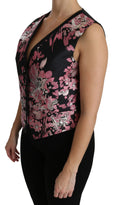 Load image into Gallery viewer, Dolce & Gabbana Elegant floral brocade top with a plunging neckline
