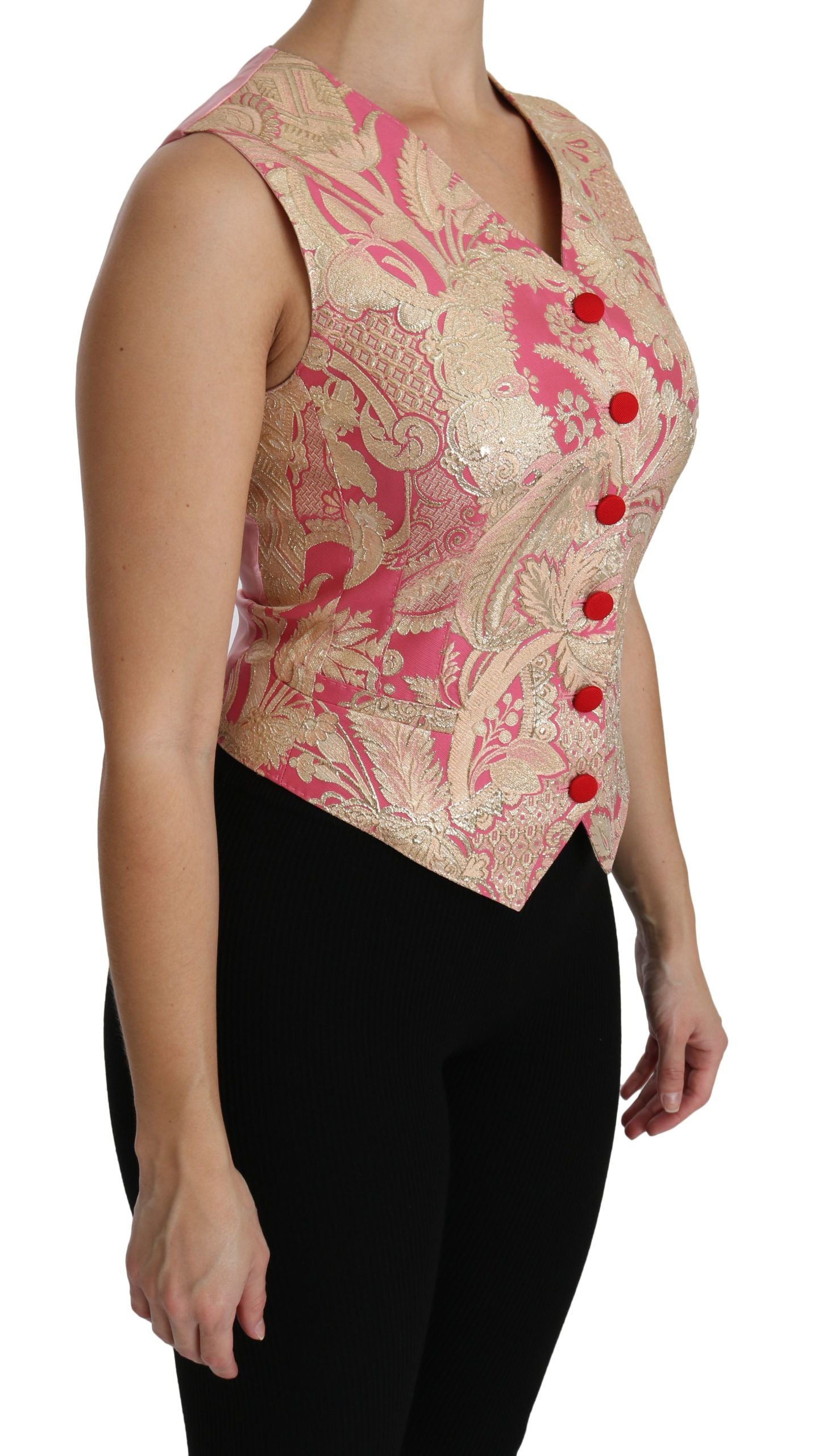 Dolce &amp; Gabbana Elegant V-neck vest top in silk blend