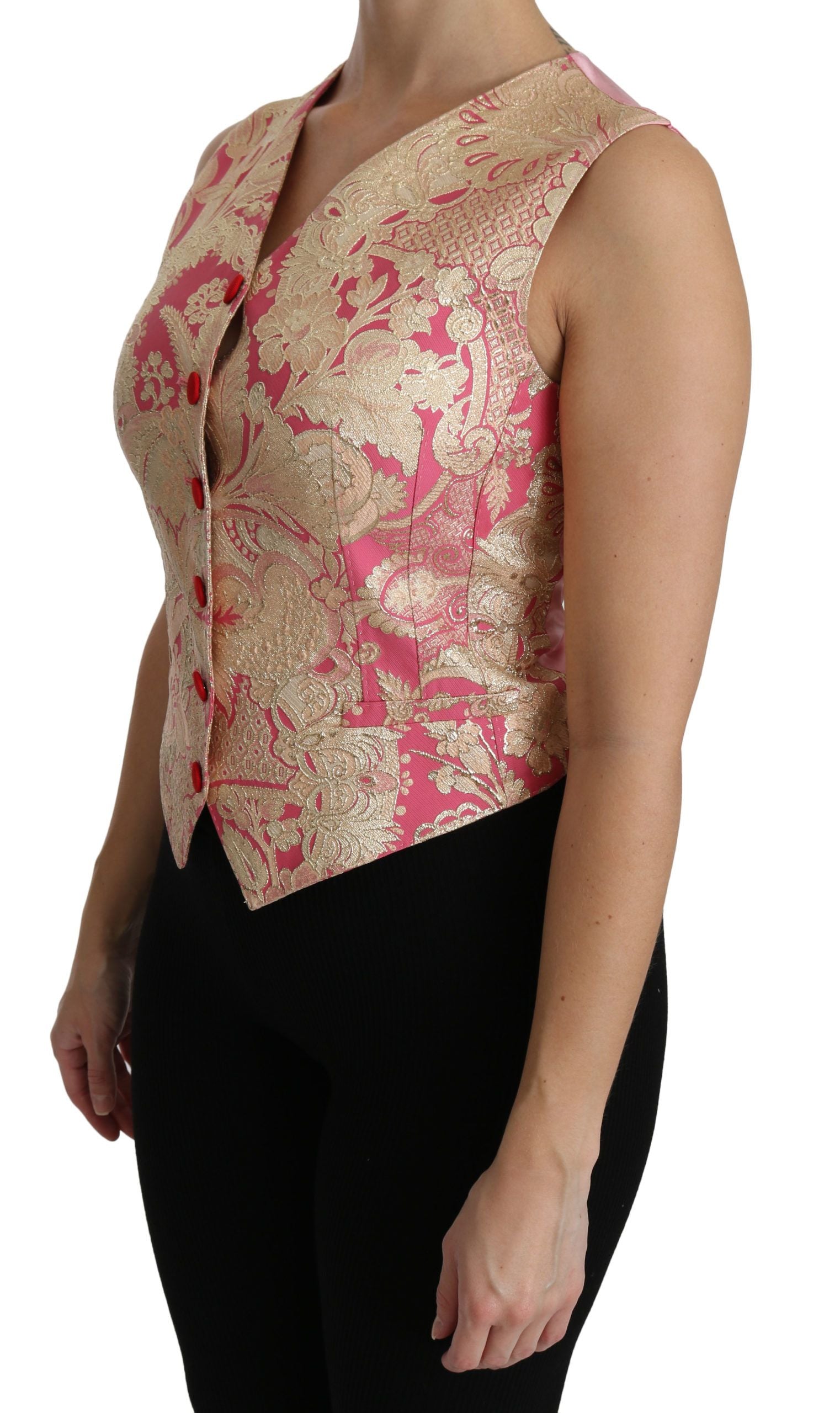 Dolce &amp; Gabbana Elegant V-neck vest top in silk blend