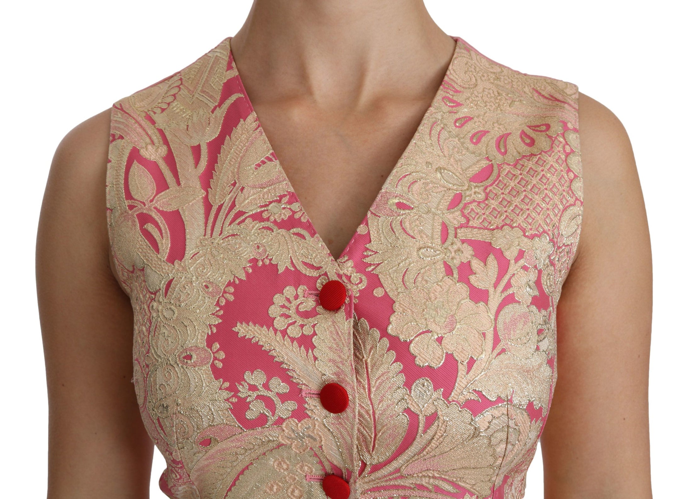 Dolce &amp; Gabbana Elegant V-neck vest top in silk blend