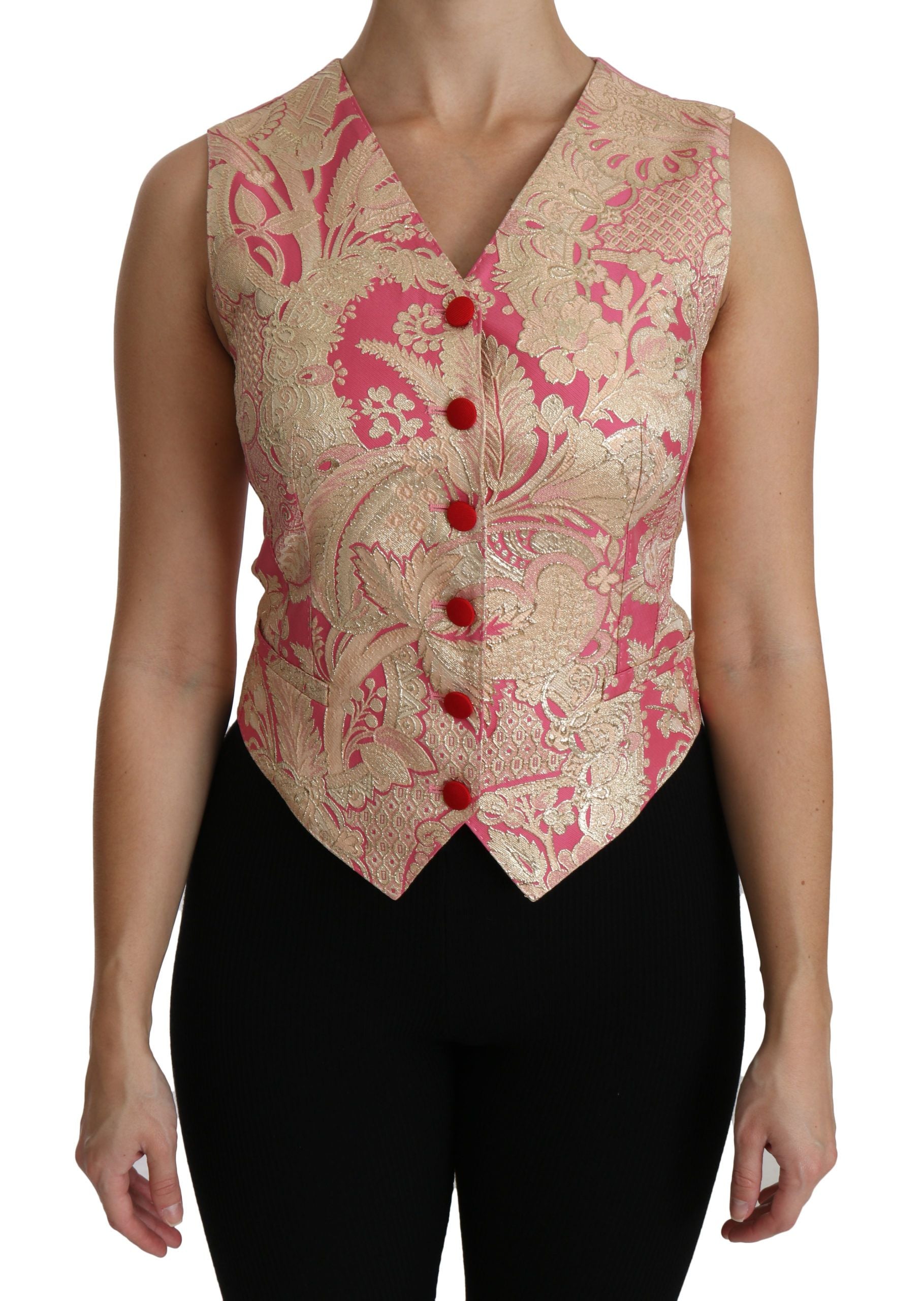 Dolce &amp; Gabbana Elegant V-neck vest top in silk blend