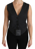 Load image into Gallery viewer, Dolce & Gabbana Chic black polka dot sleeveless wool blend vest
