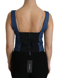 Load image into Gallery viewer, Dolce & Gabbana Elegant sleeveless bustier top in blue
