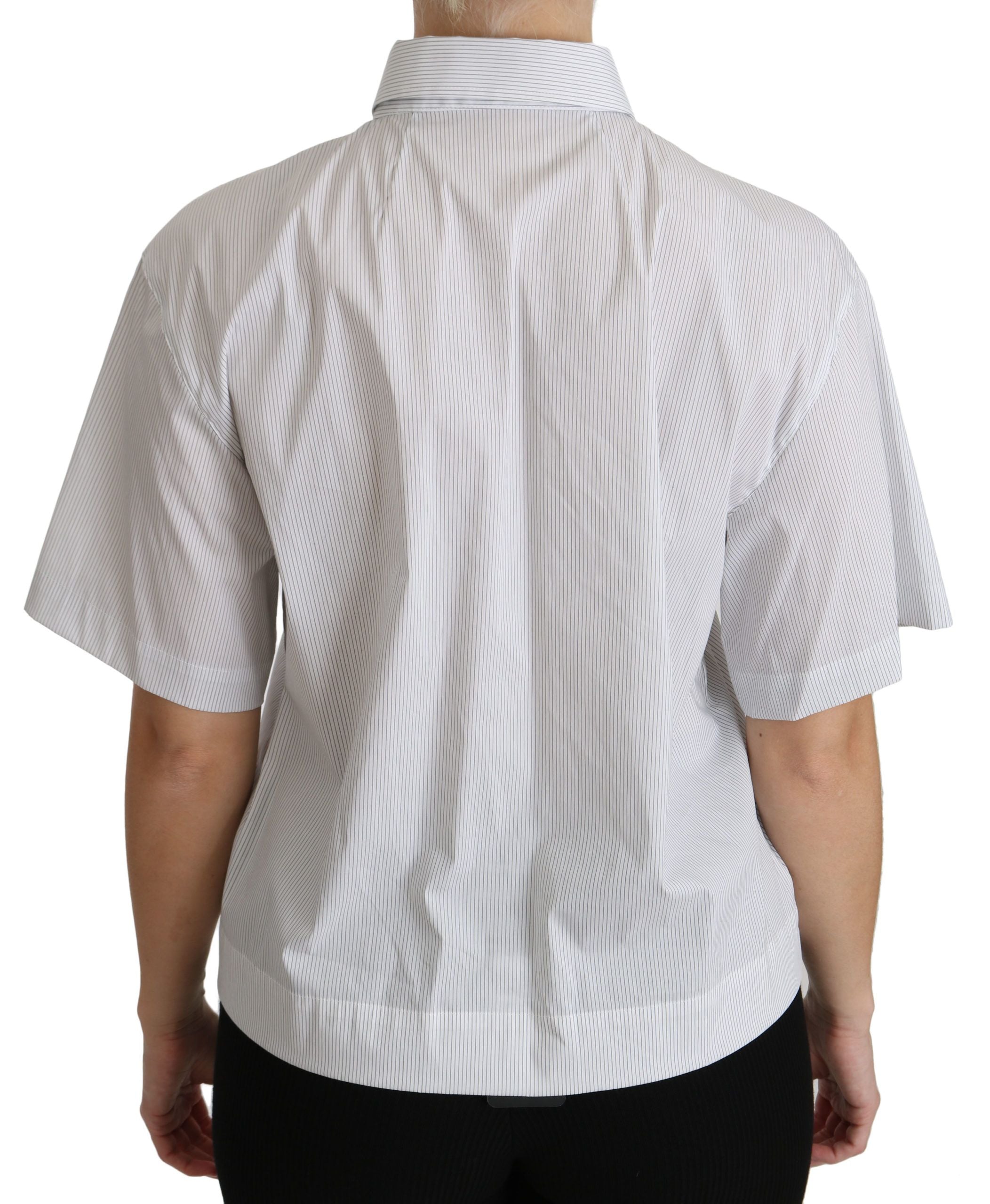 Dolce &amp; Gabbana Elegant white cotton polo shirt