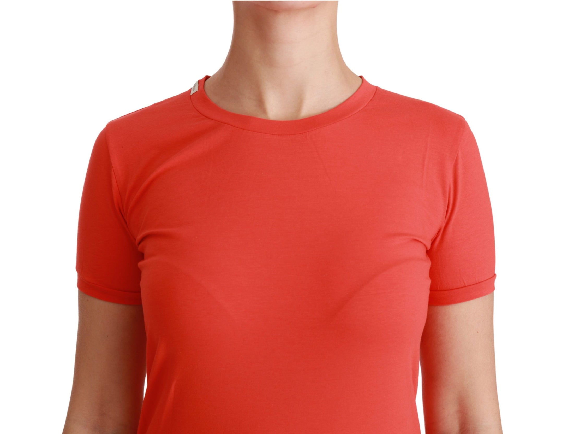 Dolce & Gabbana Elegantes rotes Kurzarm-T-Shirt mit Rundhalsausschnitt