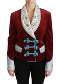 Load image into Gallery viewer, Dolce & Gabbana Opulenter roter Barock-Blazer
