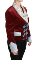 Load image into Gallery viewer, Dolce & Gabbana Opulenter roter Barock-Blazer
