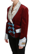 Load image into Gallery viewer, Dolce & Gabbana Opulenter roter Barock-Blazer
