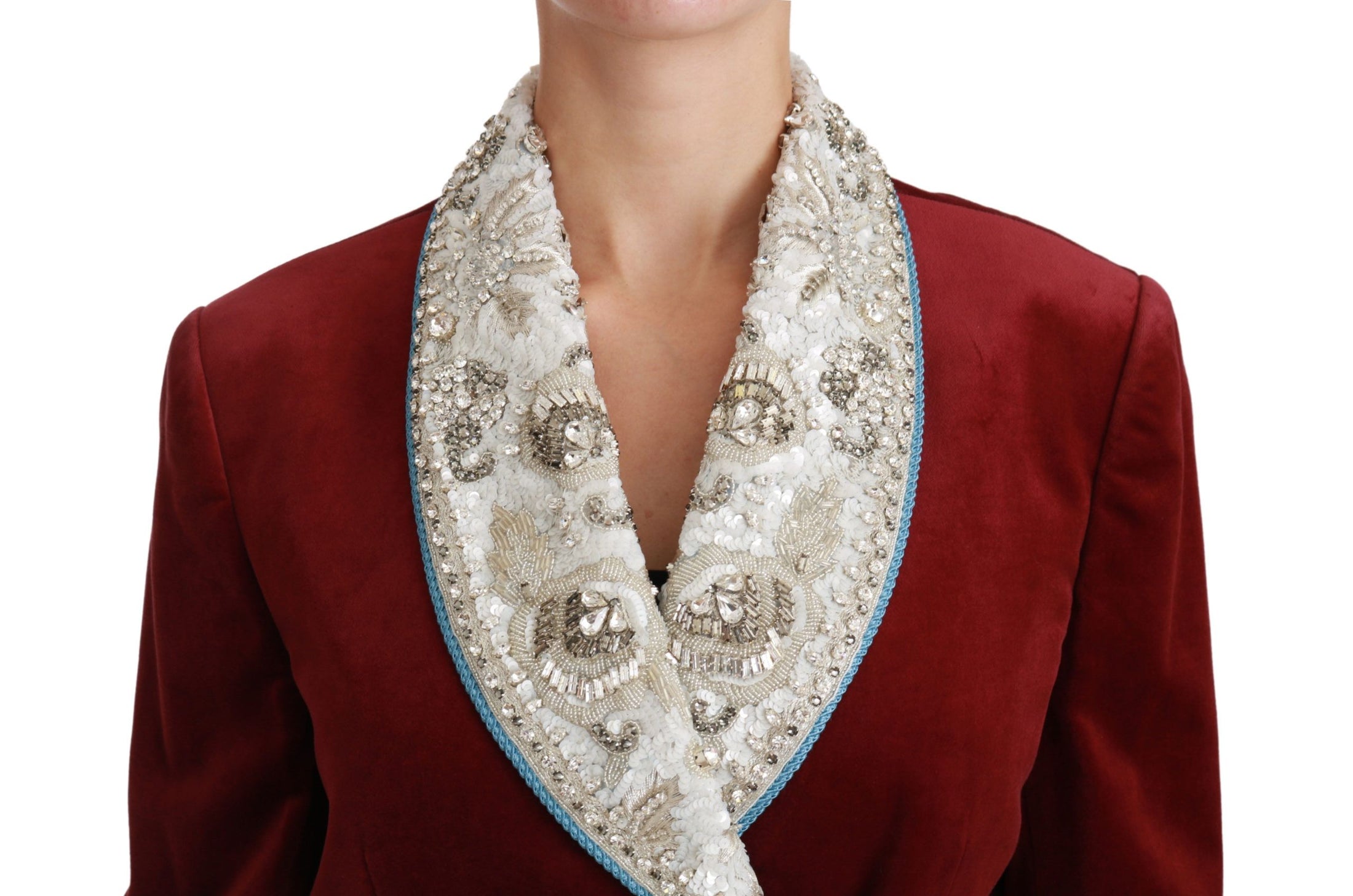 Dolce & Gabbana Opulenter roter Barock-Blazer