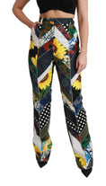 Bild in Galerie-Betrachter laden, Dolce & Gabbana Elegante High Waist Multicolor Straight Pants
