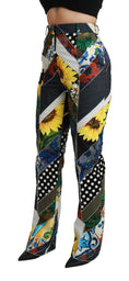 Bild in Galerie-Betrachter laden, Dolce & Gabbana Elegante High Waist Multicolor Straight Pants
