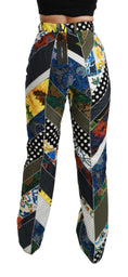 Bild in Galerie-Betrachter laden, Dolce & Gabbana Elegante High Waist Multicolor Straight Pants
