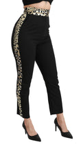 Bild in Galerie-Betrachter laden, Dolce & Gabbana Gold Leopard Jacquard Hose mit hoher Taille
