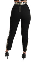 Bild in Galerie-Betrachter laden, Dolce & Gabbana Gold Leopard Jacquard Hose mit hoher Taille
