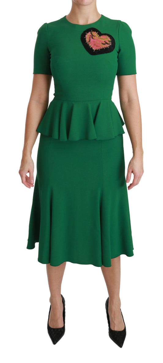 Dolce & Gabbana Enchanted Grünes Meerjungfrauen Midikleid