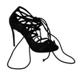 Load image into Gallery viewer, Dolce & Gabbana Elegant black stiletto sandals with suede ankle strap
