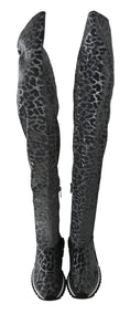 Load image into Gallery viewer, Dolce & Gabbana Elegant Leopard Ankle Boots Over The Knee Shoes
