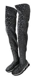 Load image into Gallery viewer, Dolce & Gabbana Elegant Leopard Ankle Boots Over The Knee Shoes
