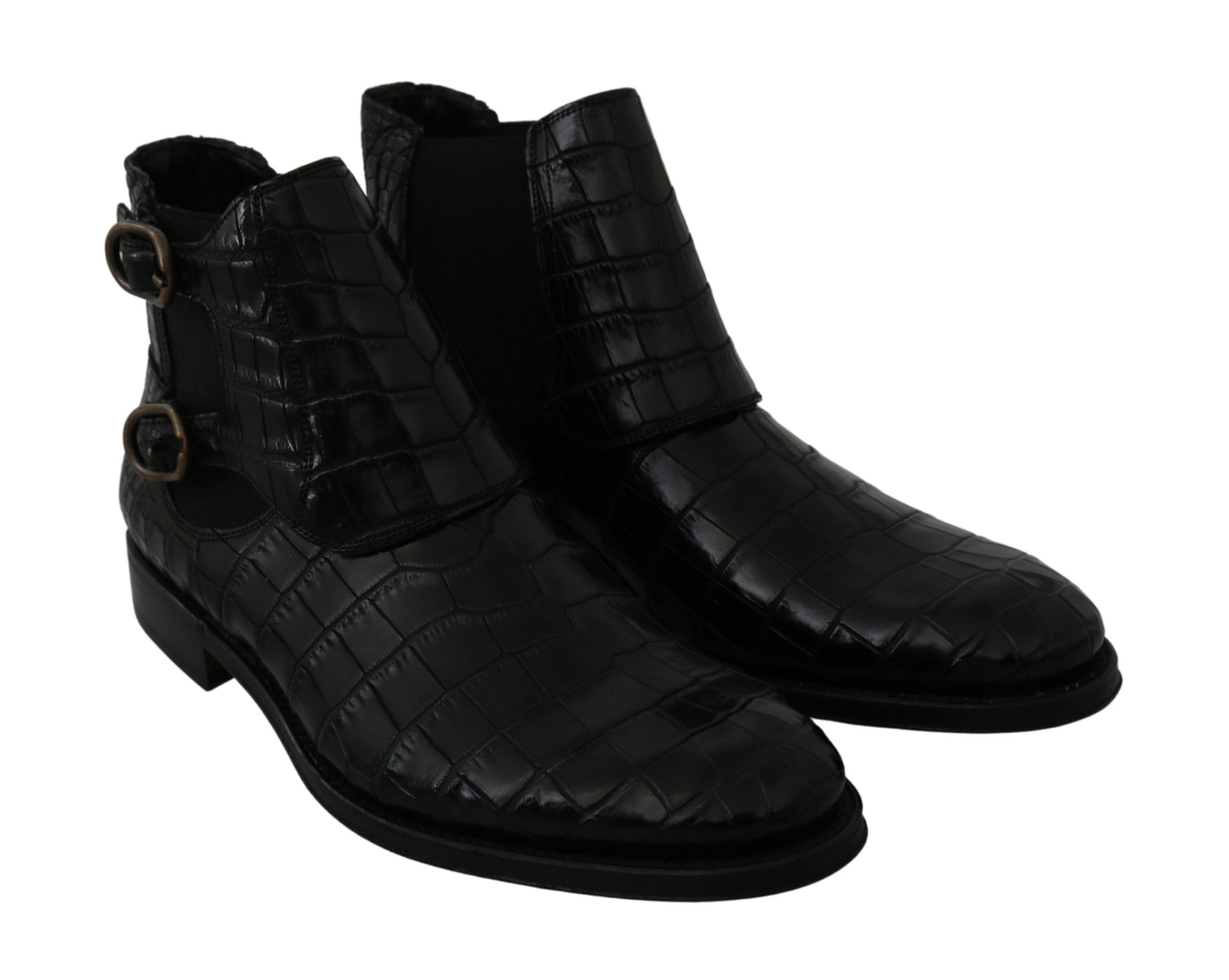 Dolce &amp; Gabbana Elegant derby brogue boots made from exotic leather