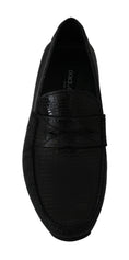 Load image into Gallery viewer, Dolce & Gabbana Exquisite loafers in black lizard leather
