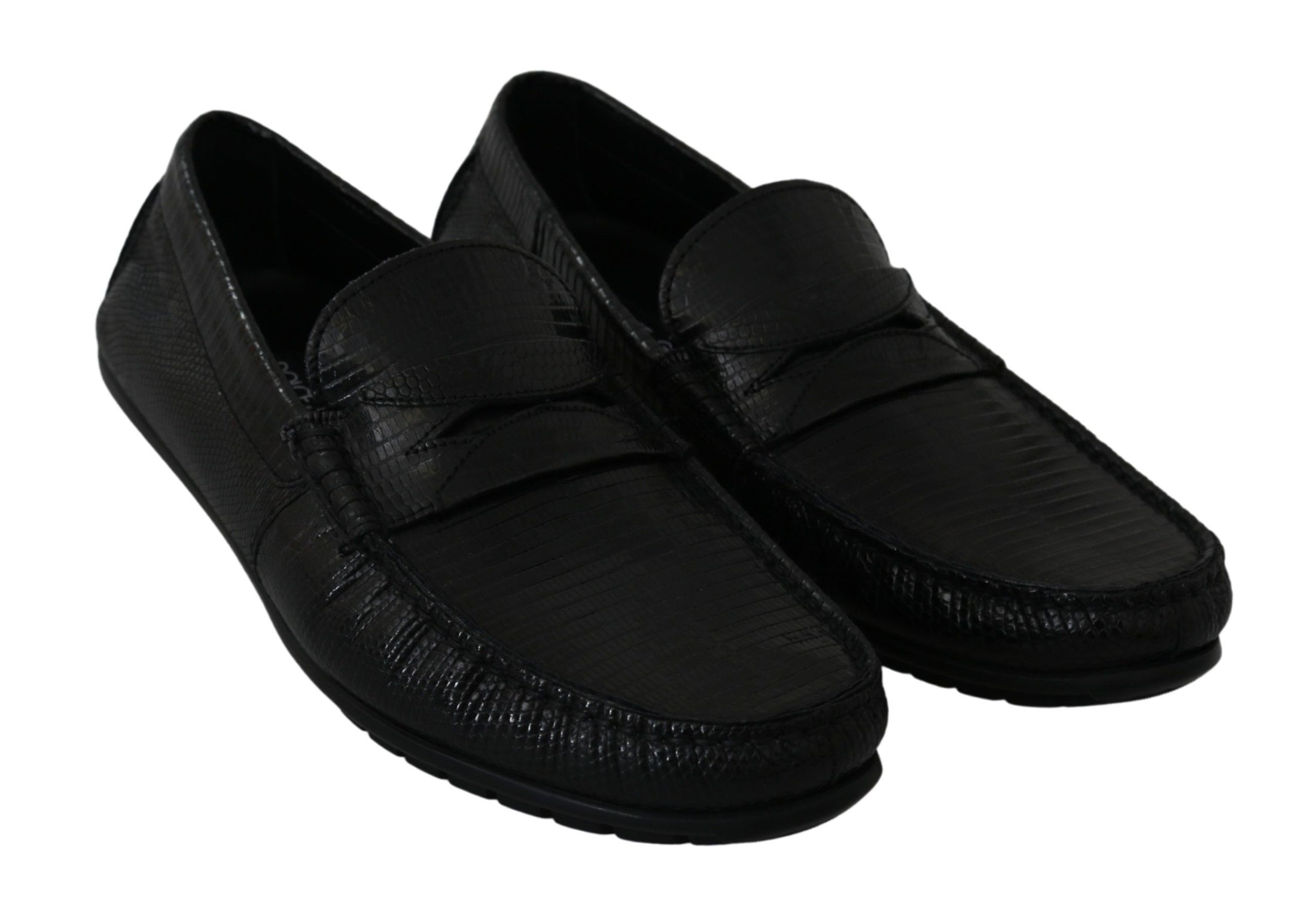 Dolce &amp; Gabbana Exquisite loafers in black lizard leather