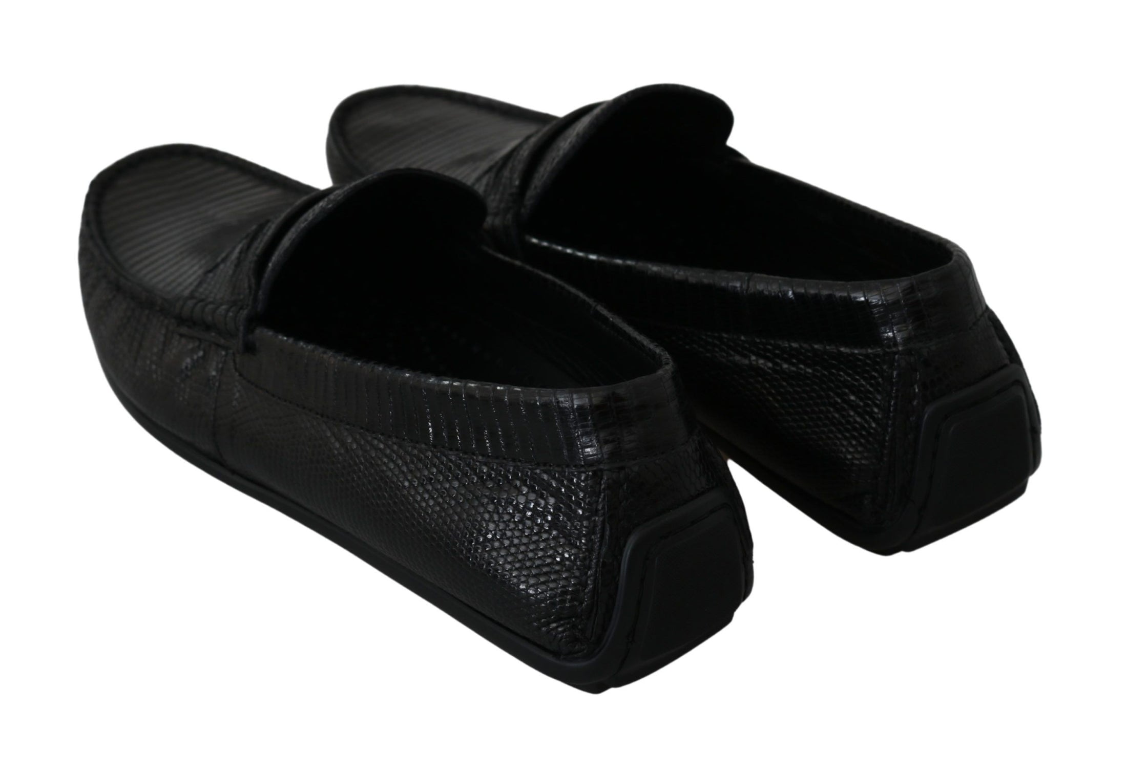 Dolce &amp; Gabbana Exquisite loafers in black lizard leather