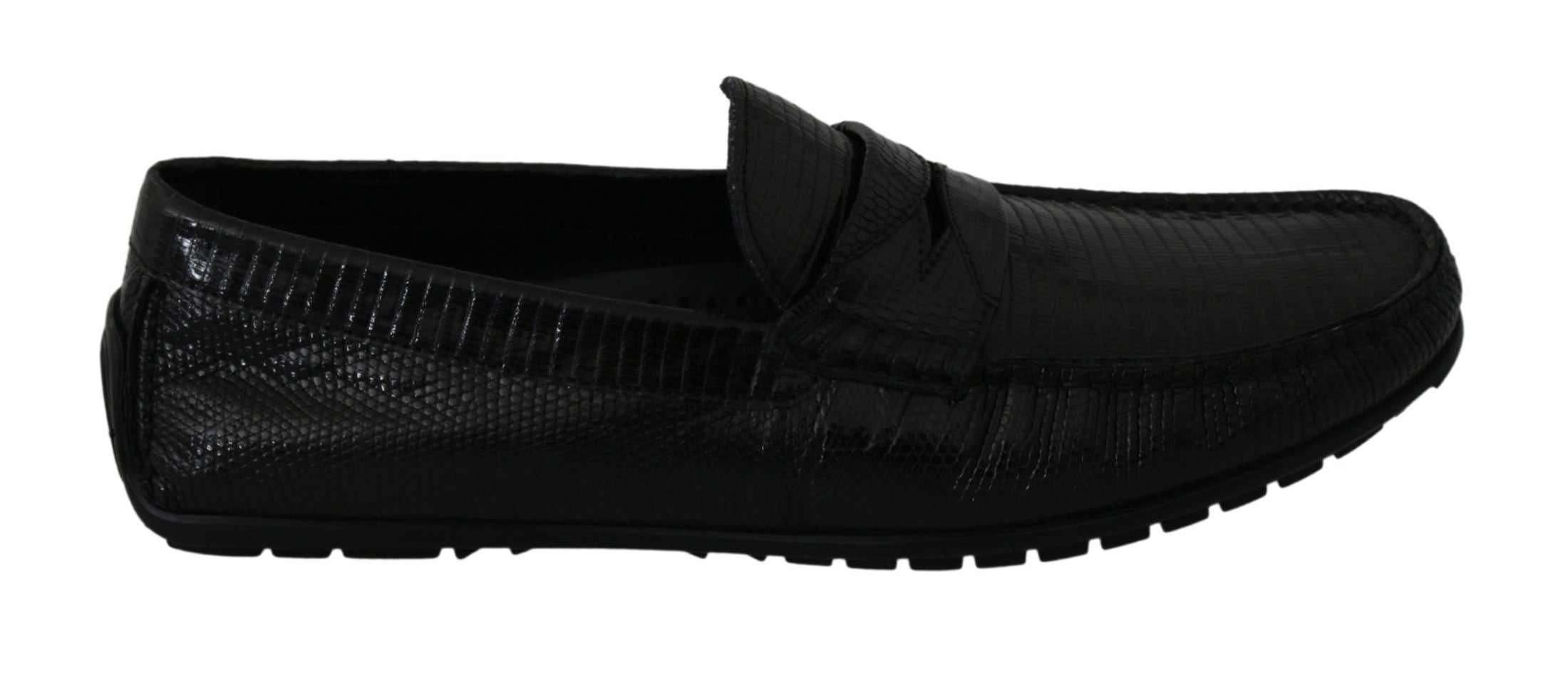 Dolce &amp; Gabbana Exquisite loafers in black lizard leather