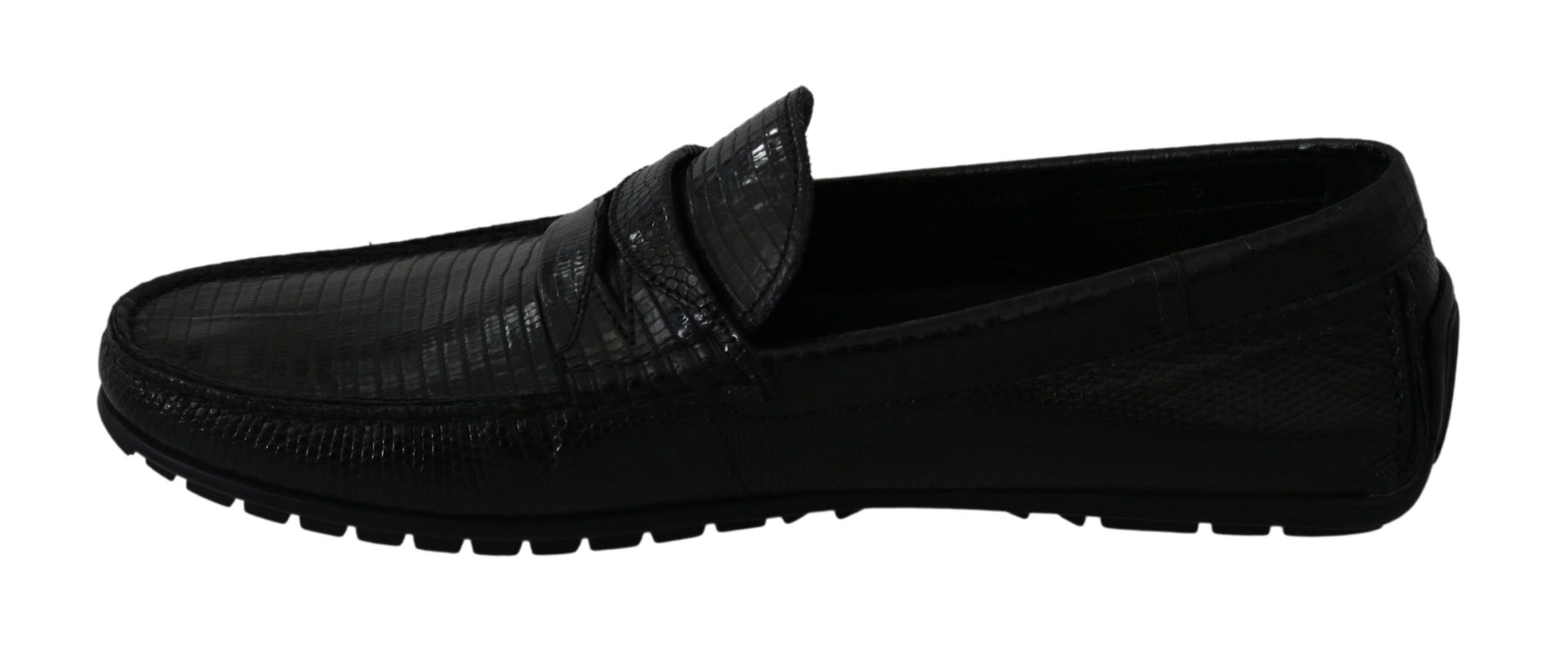 Dolce &amp; Gabbana Exquisite loafers in black lizard leather