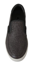 Load image into Gallery viewer, Dolce & Gabbana Elegant loafers in gray caiman leather
