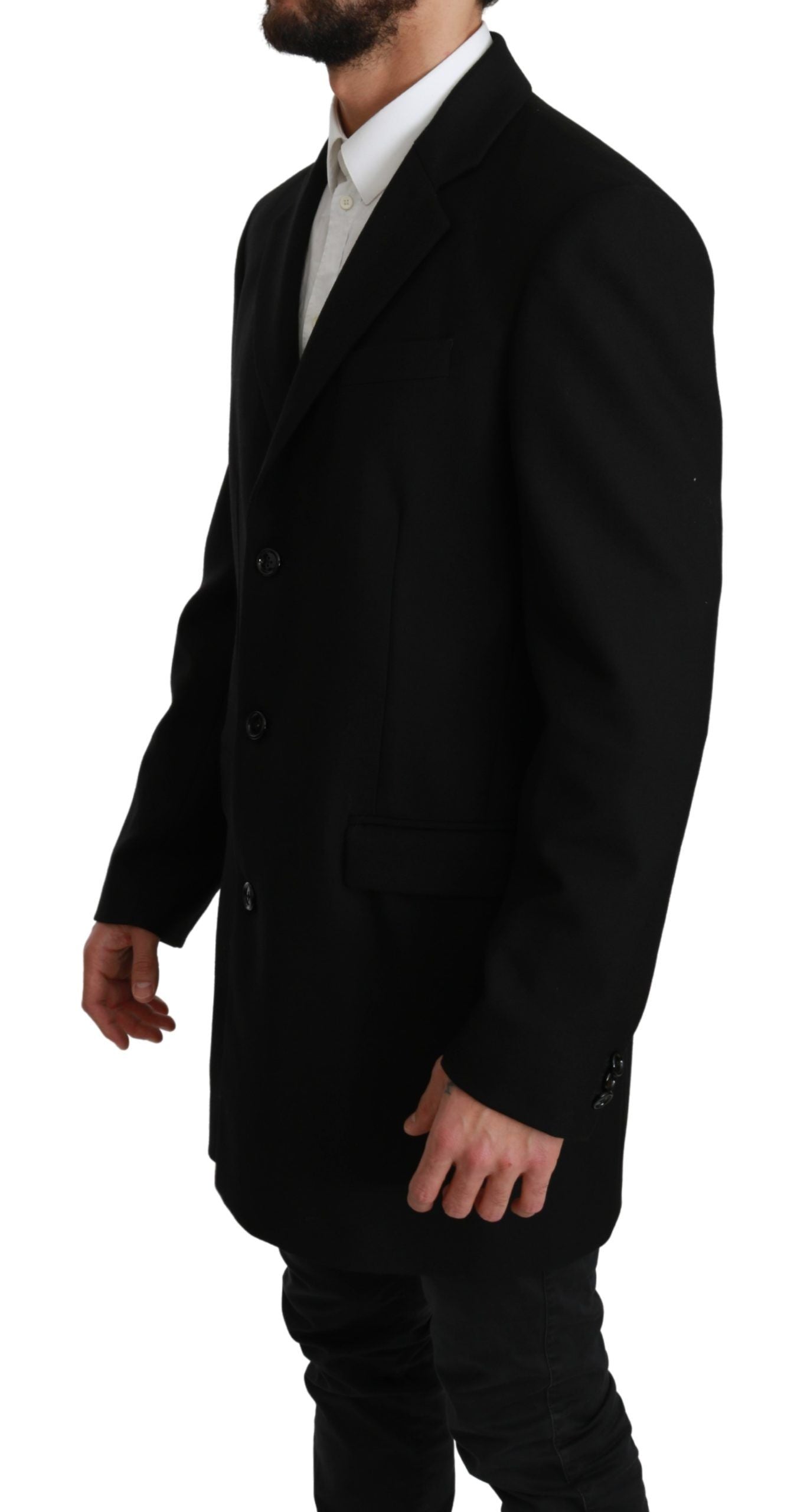 Dolce &amp; Gabbana Elegant black wool blazer for formal occasions