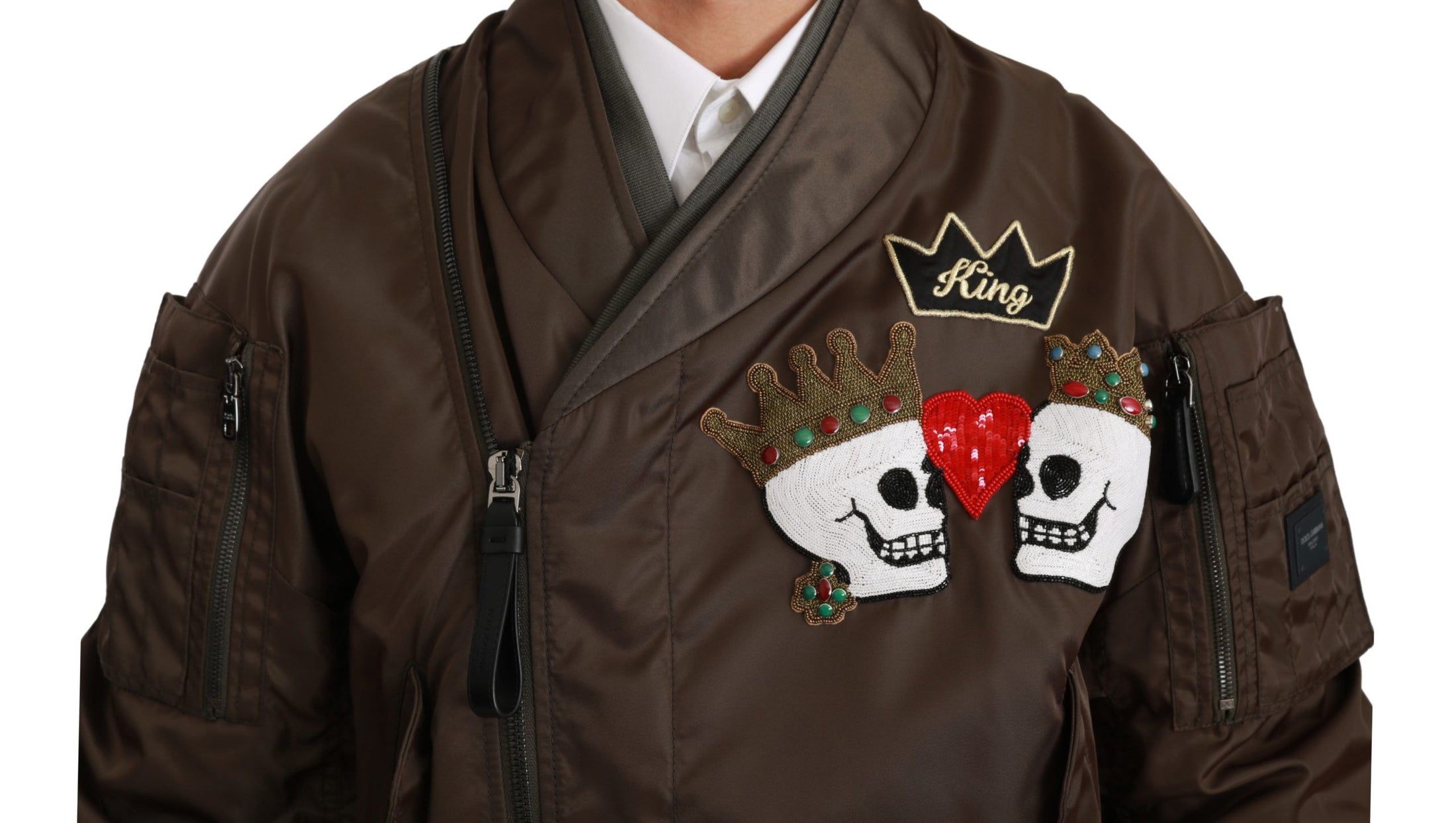 Dolce &amp; Gabbana pullu kruvaze bomber ceket