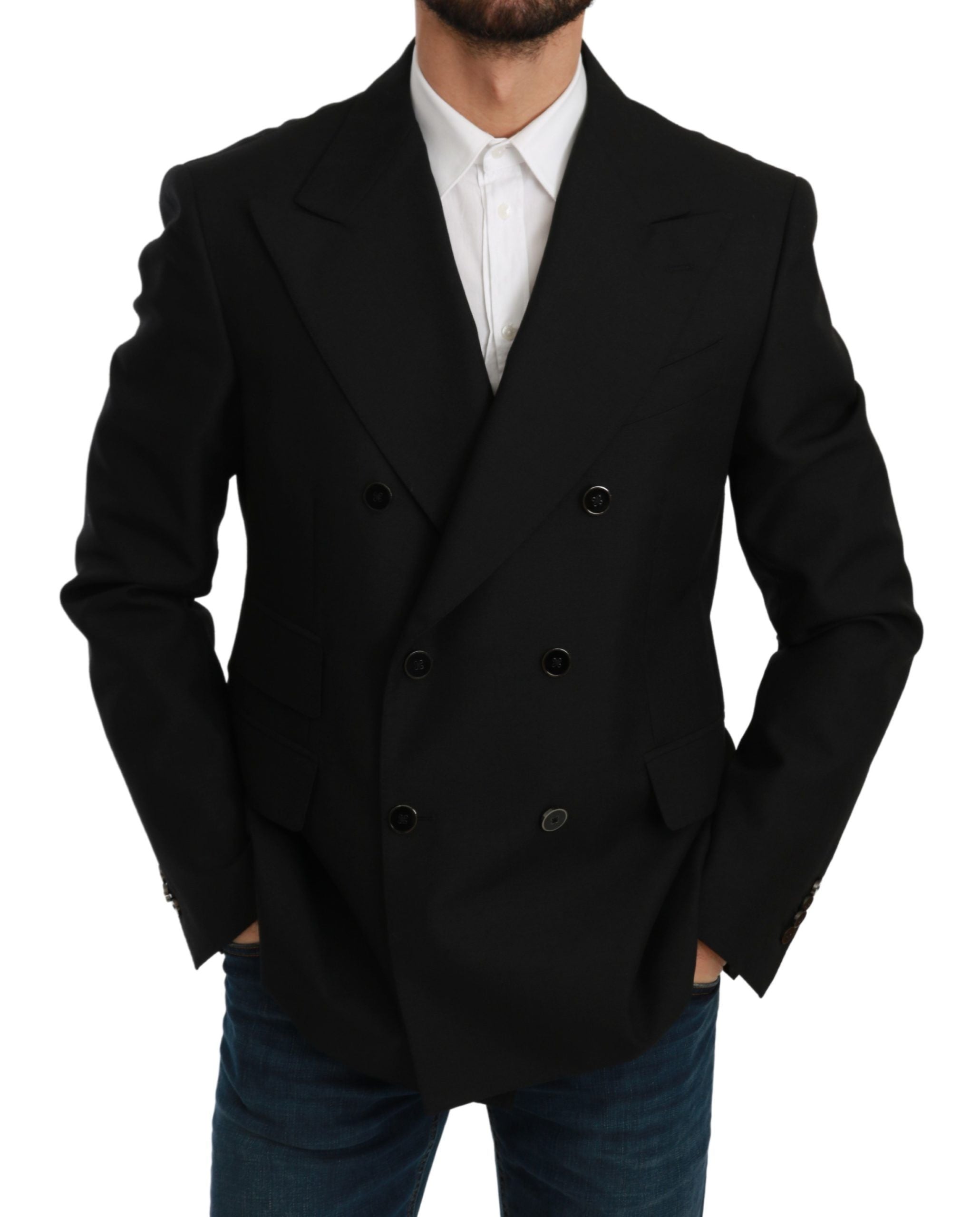 Dolce & Gabbana Eleganter Schwarzer schmal geschnittener formeller Blazer