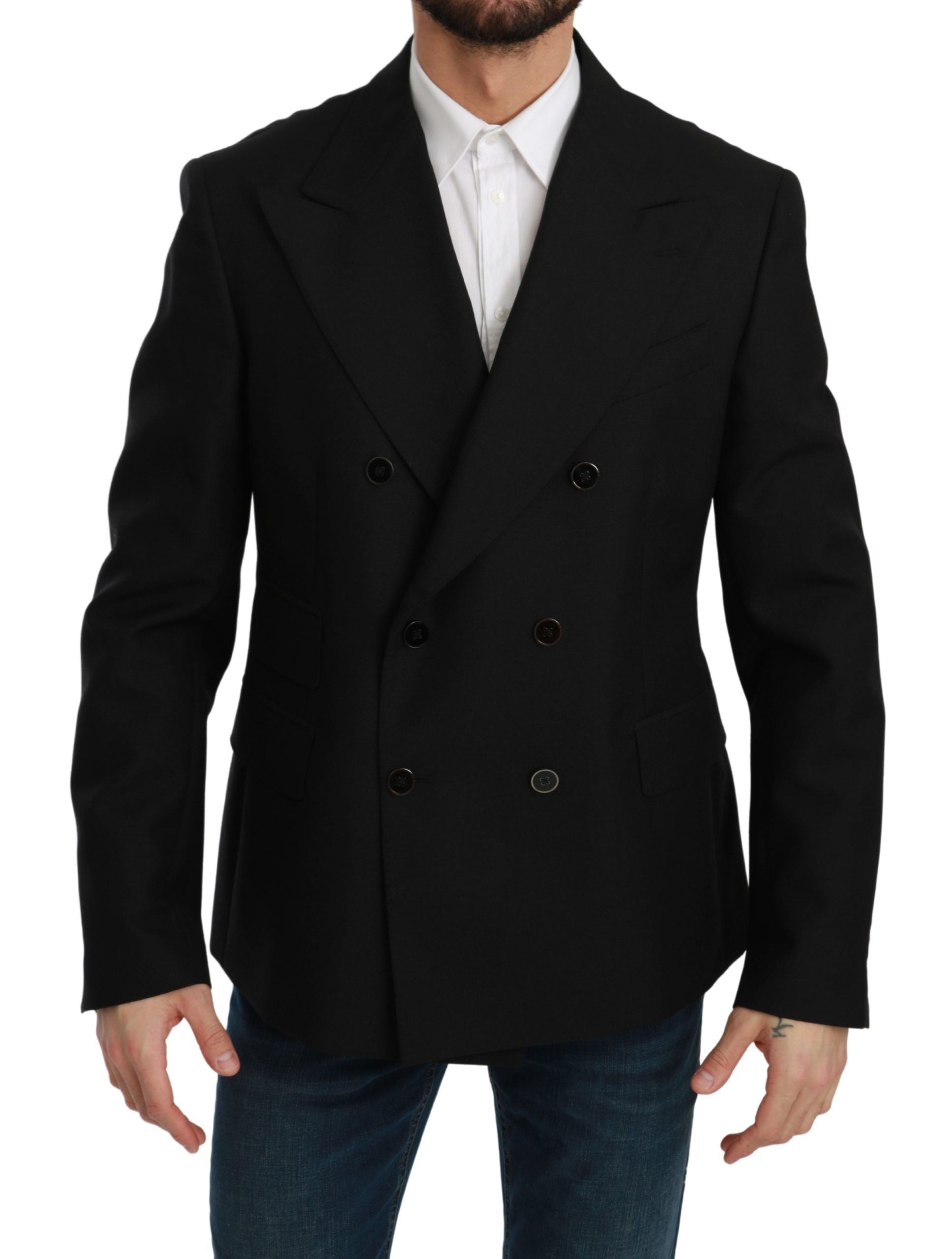 Dolce & Gabbana Eleganter Schwarzer schmal geschnittener formeller Blazer