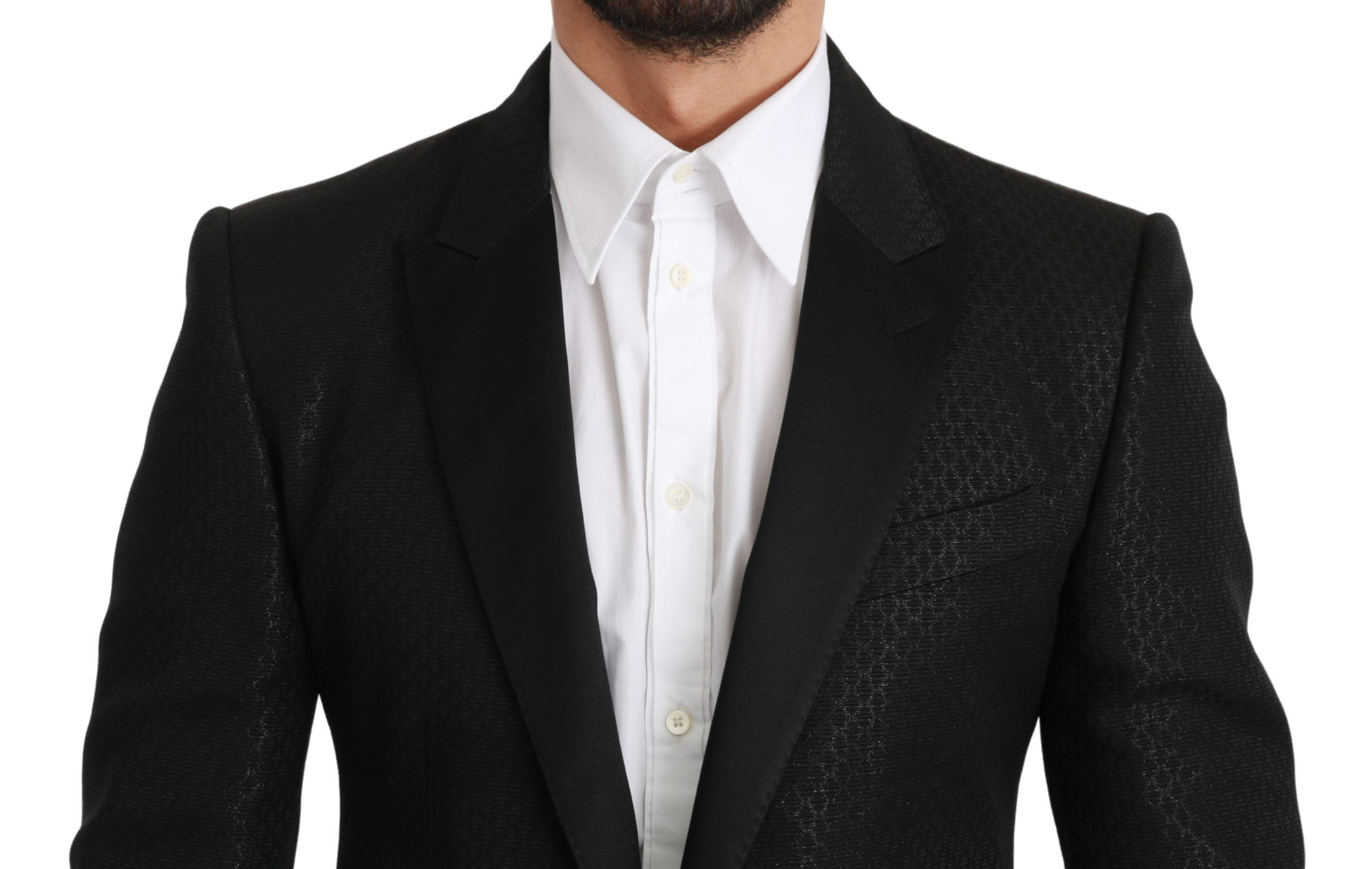 Dolce & Gabbana Schmal geschnittene Martini Blazer Jacke Schwarz