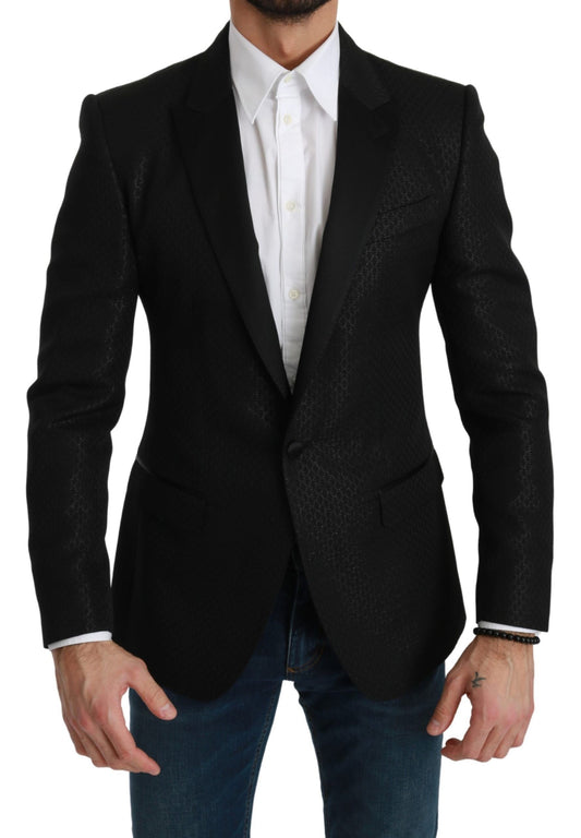 Dolce & Gabbana Schmal geschnittene Martini Blazer Jacke Schwarz