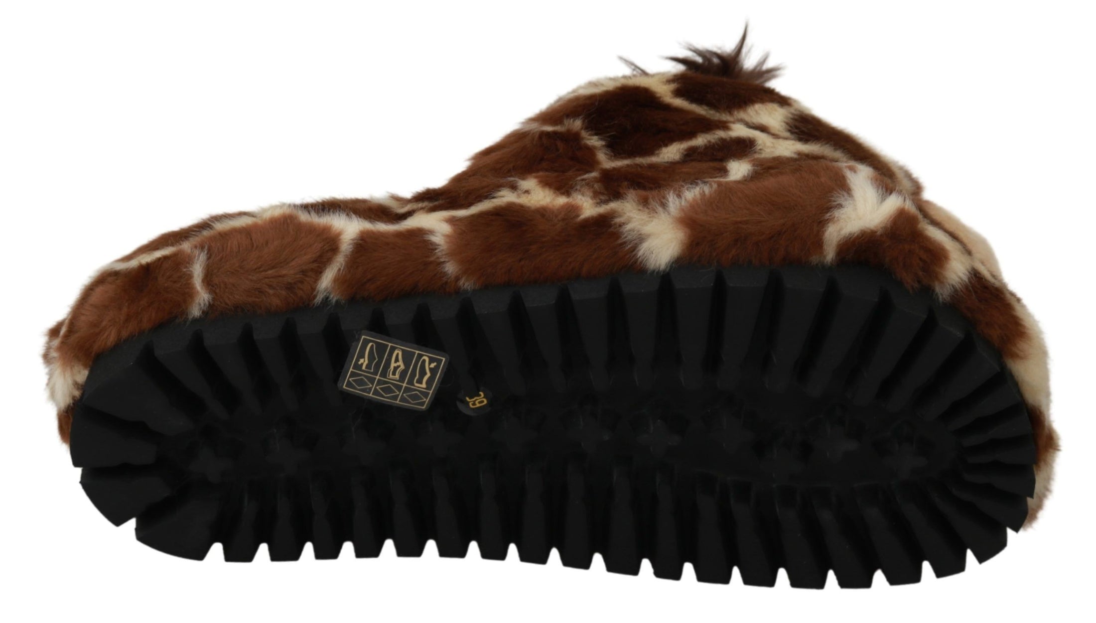 Dolce &amp; Gabbana Elegant giraffe print mules for sophisticated comfort