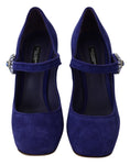 Load image into Gallery viewer, Dolce & Gabbana Elegant Purple Suede Mary Janes Pumps
