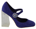 Load image into Gallery viewer, Dolce & Gabbana Elegant Purple Suede Mary Janes Pumps
