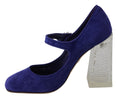 Load image into Gallery viewer, Dolce & Gabbana Elegant Purple Suede Mary Janes Pumps
