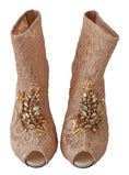 Load image into Gallery viewer, Dolce & Gabbana Elegante Spitzen-Stilettos mit Kristall-Akzenten
