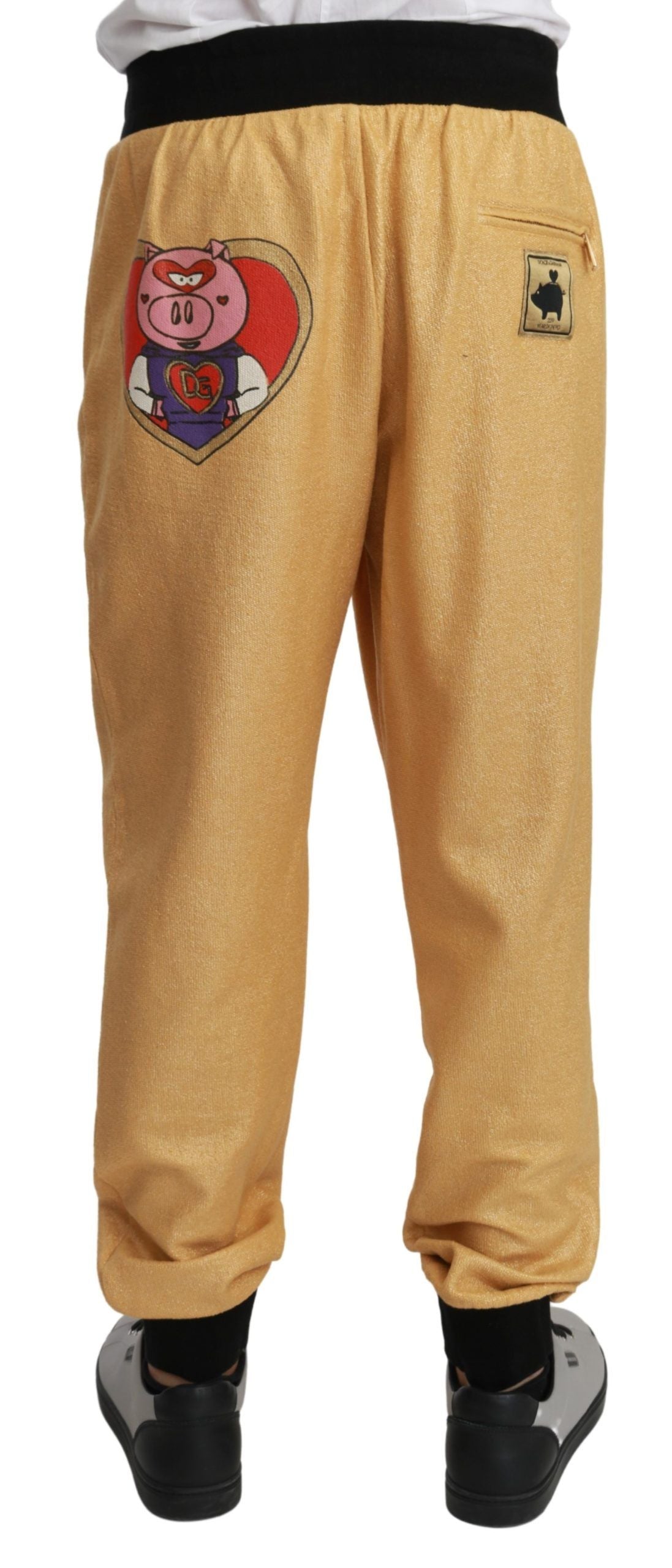 Dolce & Gabbana Elegante Goldmotiv-Sweatpants