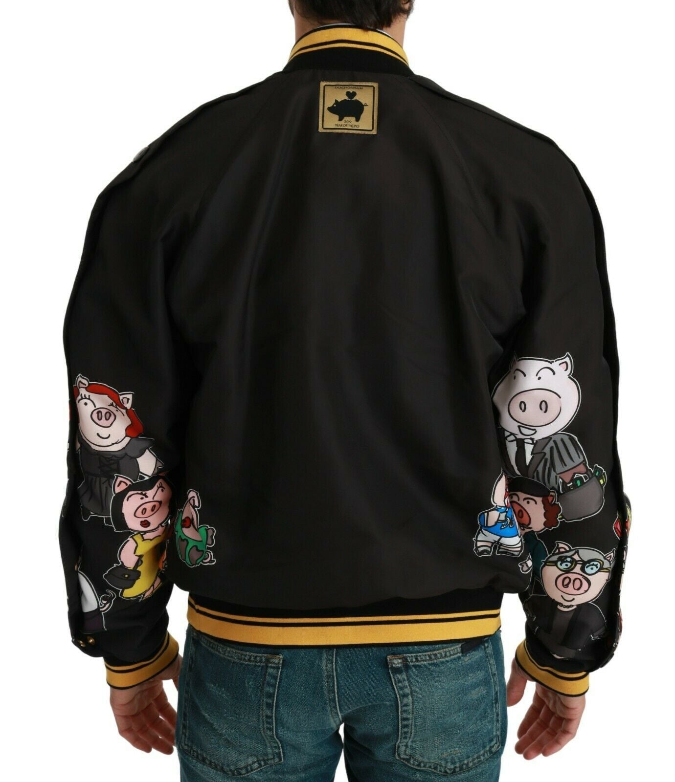 Dolce &amp; Gabbana Multicolor Motif Bomber Style Jacket