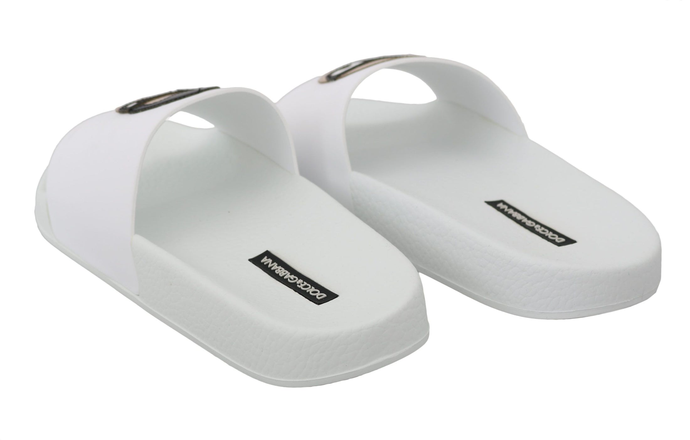 Dolce &amp; Gabbana Chic white slide sandals - Luxurious summer shoes