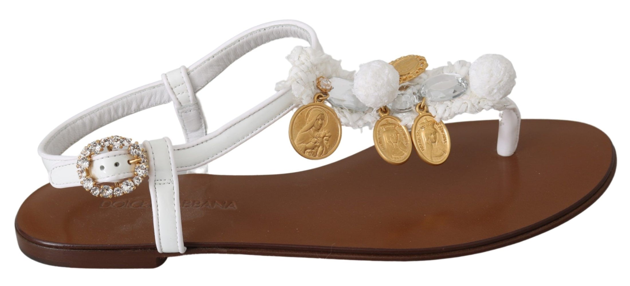 Dolce &amp; Gabbana Pom Pom Flip Flop Ayak Bileği Kayışı Daireler