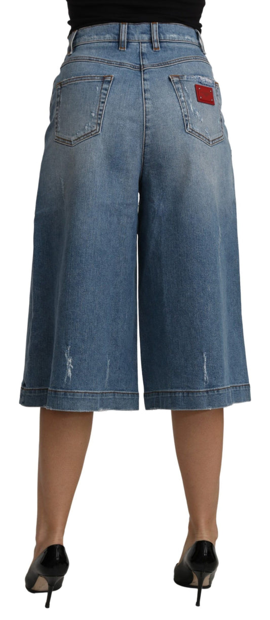 Dolce &amp; Gabbana Elegant wide-cut denim trousers