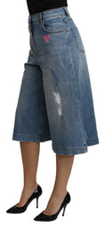 Load image into Gallery viewer, Dolce & Gabbana Elegant wide-cut denim trousers
