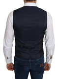 Load image into Gallery viewer, Dolce & Gabbana Elegant blue silk blend waistcoat for formal occasions
