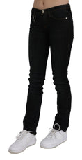 Load image into Gallery viewer, Costume National Chic black slim fit denim jeans with a medium waist
